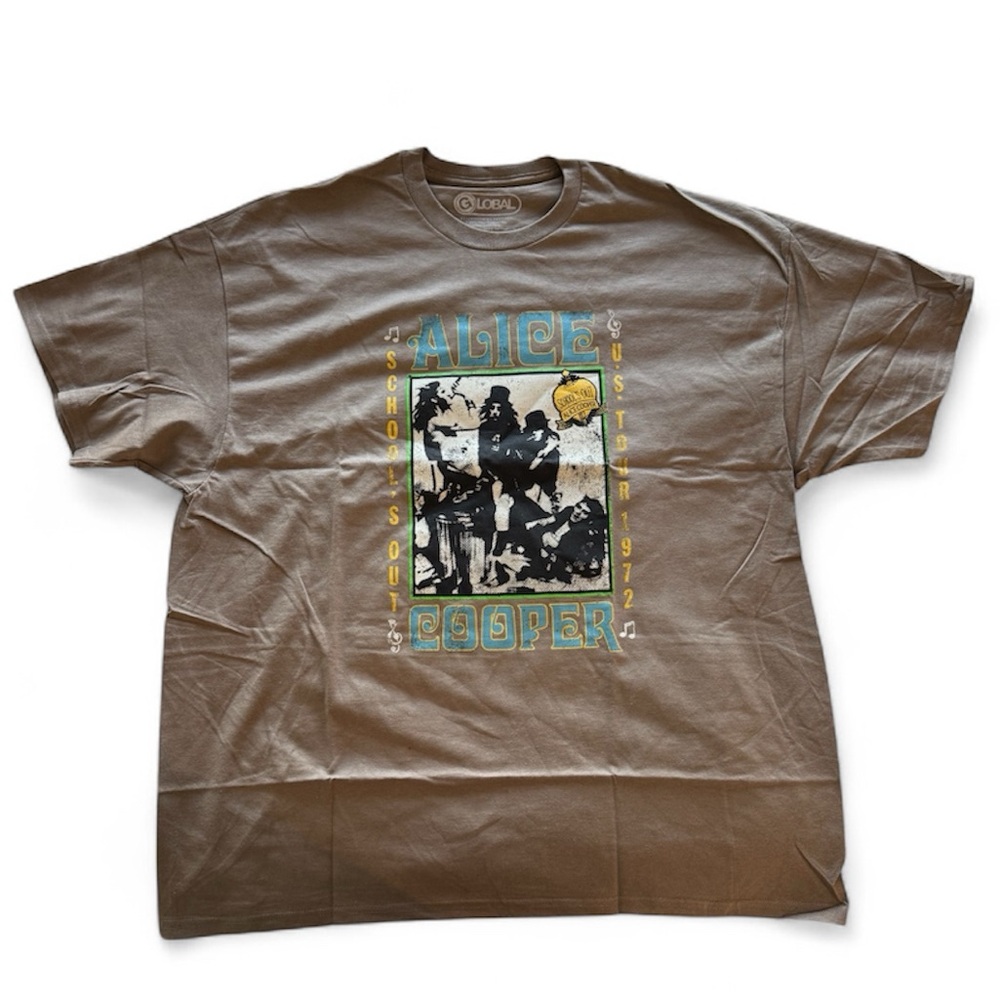 Alice Cooper Graphic T-Shirt - Brown 2 XL OS
Brand New